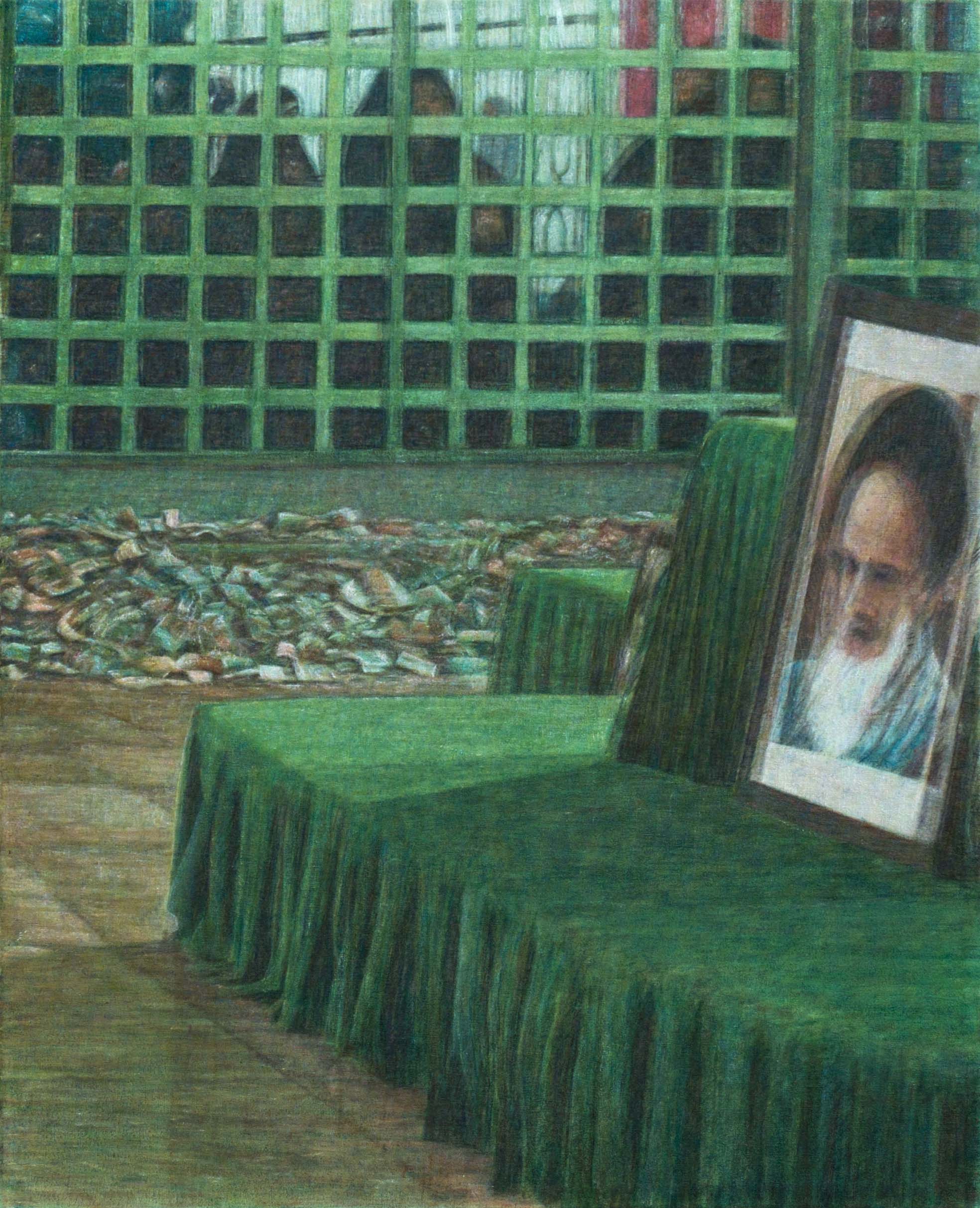 painting by Pulad Mohammadi of the tomb of Imam Khomeini in Teheran